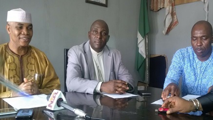 (L-r): Dr. Simon Emeje, senior assistant postmaster general of the Federation and head of CRD; Andrew Ebiloma, head of Enforcement and Shonde Gideon, head of Licensing and Renewal, during a press briefing on the activities of illegal courier operators held at Ministry of Communications annex, Lagos.